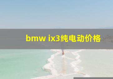 bmw ix3纯电动价格